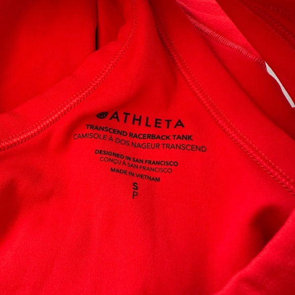 Athleta Transcend Red Racerback Tank Top | Size Small - Picture 5 of 7